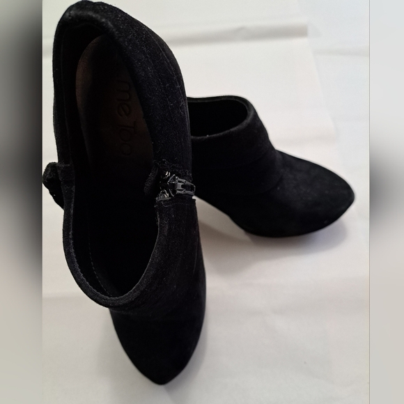 Me Too Black Suede Platform Booties Size 6.5 - Picture 7 of 11